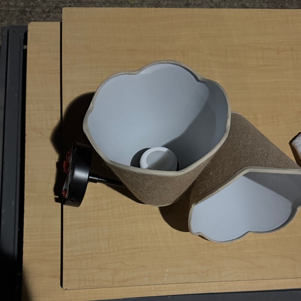 Beige and White Lamp Shade Set